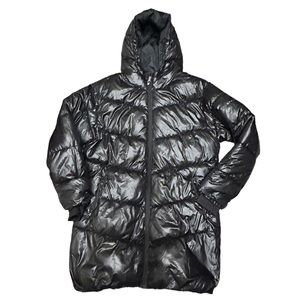 Spider Black 3/4 Length Women’s Puffer Coat Sz Medium